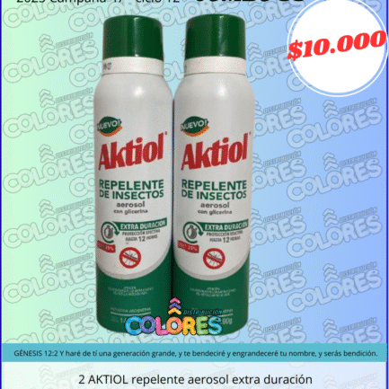 COMBO 33 - 2 AKTIOL REPELENTE AEROSOL EXTRA DURACIÓN