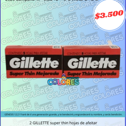 COMBO 35 - 2 GILLETTE SUPER THIN HOJAS DE AFEITAR