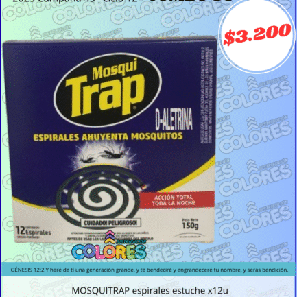 COMBO 36 - MOSQUITRAP ESPIRALES ESTUCHE x12u