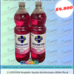 COMBO 37 - 2 LYSOFORM LIMPIADOR LÍQUIDO DESINFECTANTE x900ml FLORAL