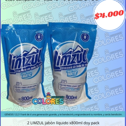 COMBO 40 - 2 LIMZUL JABÓN LÍQUIDO x800ml DOY PACK