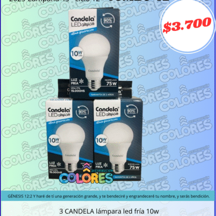 COMBO 42 - 3 CANDELA LÁMPARA LED FRÍA 10w