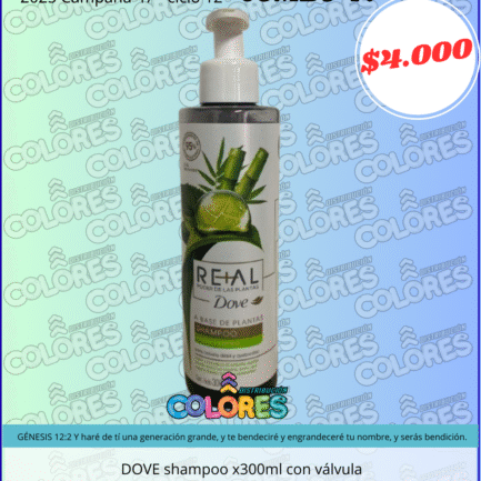 COMBO 47 - DOVE SHAMPOO x300ml CON VALVULA