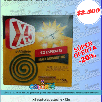 COMBO 5 - X5 ESPIRALES ESTUCHE x12u