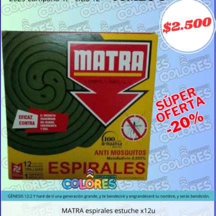 COMBO 6 - MATRA ESPIRALES ESTUCHE x12u