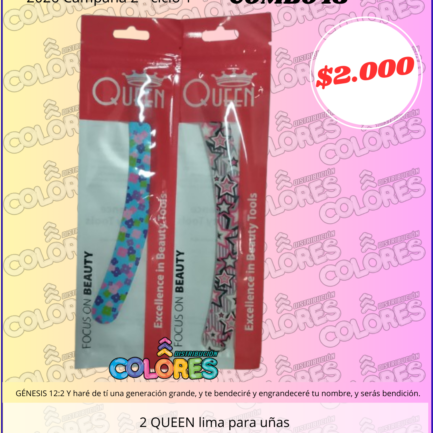 COMBO 18 - 2 QUEEN LIMA PARA UÑAS