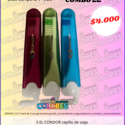 COMBO 22 - 3 EL CONDOR CEPILLO DE VIAJE
