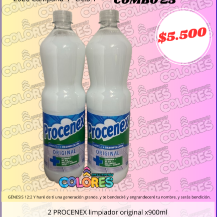COMBO 25 - 2 PROCENEX LIMPIADOR ORIGINAL x900ml