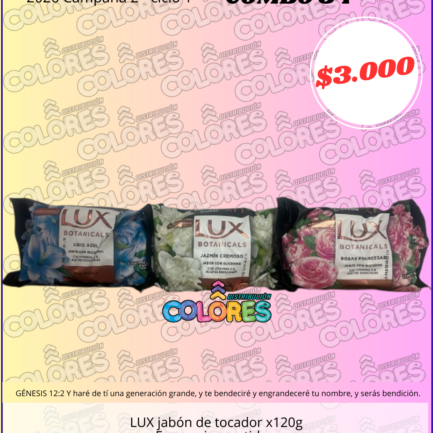 COMBO 34 - 3 LUX JABÓN DE TOCADOR x120g FRAGANCIAS SURTIDAS