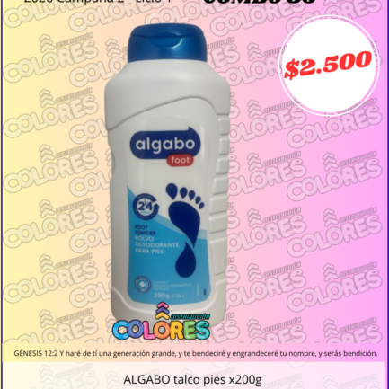 COMBO 36 - ALGABO TALCO PIES x200g