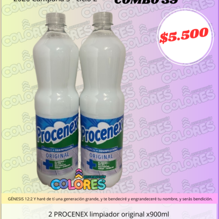 COMBO 39 - 2 PROCENEX LIMPIADOR ORIGINAL x900ml