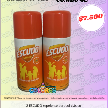COMBO 42 - 2 ESCUDO REPELENTE AEROSOL CLÁSICO