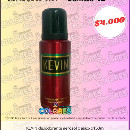 COMBO 42 - KEVIN DESODORANTE AEROSOL CLÁSICO x150ml