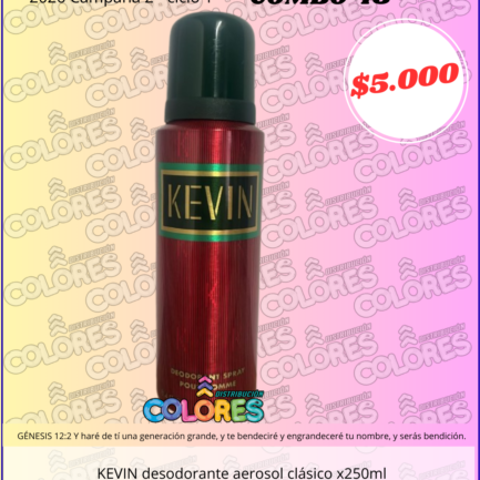 COMBO 43 - KEVIN DESODORANTE AEROSOL CLÁSICO x250ml