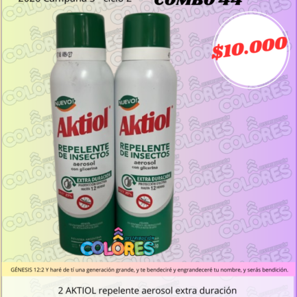 COMBO 44 - 2 AKTIOL REPELENTE AEROSOL EXTRA DURACION