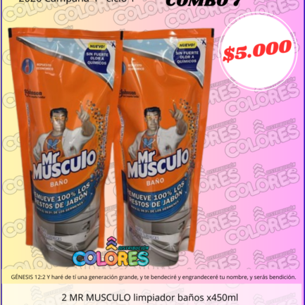 COMBO 7 - 2 MR MUSCULO LIMPIADOR BAÑO x450ml