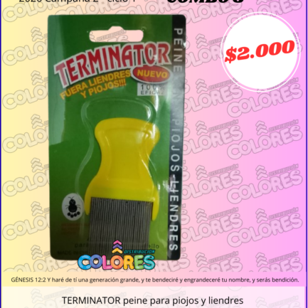 COMBO 8 - TERMINATOR PEINE PARA PIOJOS Y LIENDRES