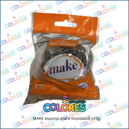 COMBO 6 A - MAKE ESPONJA ACERO INOXIDABLE x10g