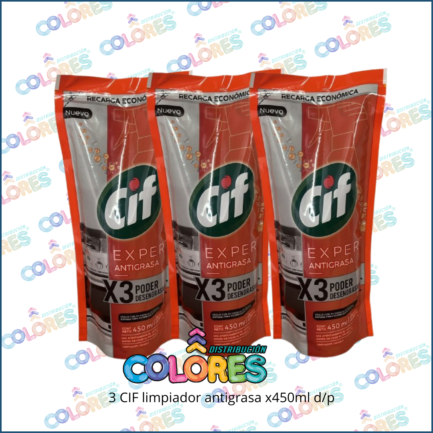 COMBO 9 B - 3 CIF LIMPIADOR ANTIGRASA x450ml