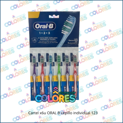 COMBO 11 C - 1 CARTEL x6u ORAL B CEPILLO INDIVIDUAL