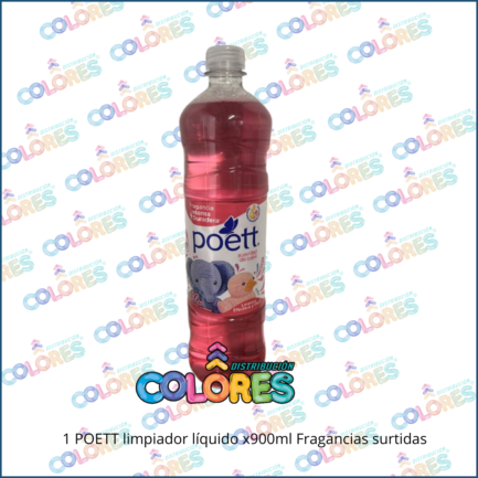 COMBO 14 A - POETT LIMPIADOR LÍQUIDO x900ml FRAGANCIAS SURTIDAS