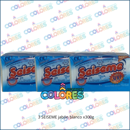 COMBO 2 B - 3 SEISEME JABÓN BLANCO x300g