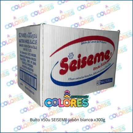 COMBO 2 C - BULTO x50u SEISEME JABÓN BLANCO x300g