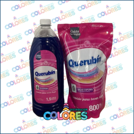COMBO 17 - QUERUBIN JABÓN LÍQUIDO x1,5L BOTELLA + QUERUBÍN JABÓN LÍQUIDO 800ml DOY PACK
