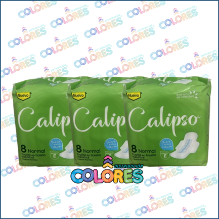 COMBO 15 B - 3 CALIPSO TOALLITAS FEMENINAS NORMAL x8u