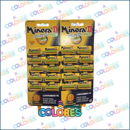 COMBO 14 C - CARTEL x20u MINORA PRESTOBARBA AMARILLA