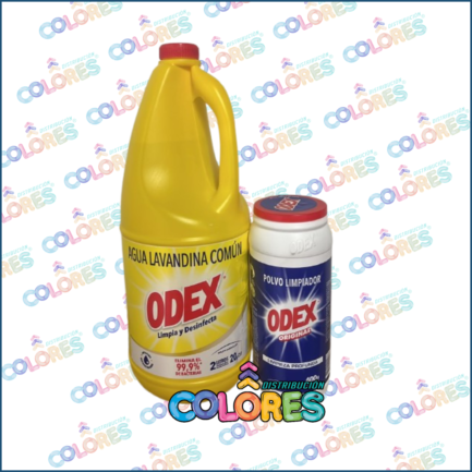 COMBO 26 - ODEX LAVANDINA x2L + ODEX LIMPIADOR EN POLVO x400g