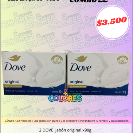COMBO 22 - 2 DOVE JABÓN ORIGINAL x90g
