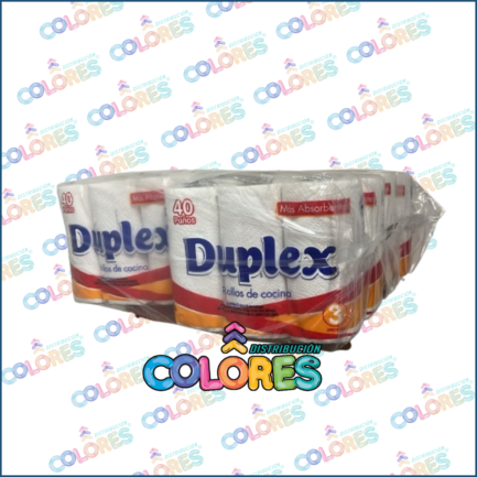 COMBO 13C - 1 BULTO x8u DUPLEX ROLLO DE COCINA 3x40 PAÑOS
