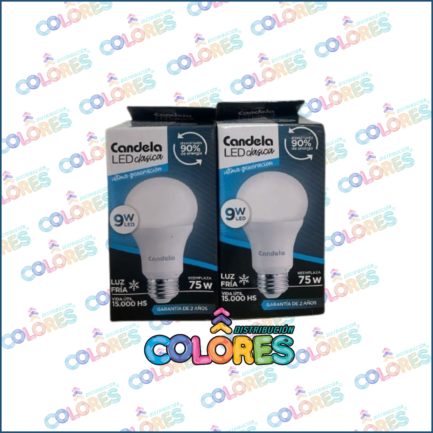 COMBO 18 - 2 CANDELA LÁMPARA FRÍA 9W