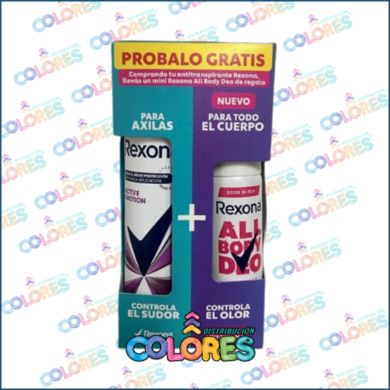 COMBO 4 - REXONA KIT AEROSOL ANTITRANSPIRANTE FEMENINO + REXONA AEROSOL ALL BODY