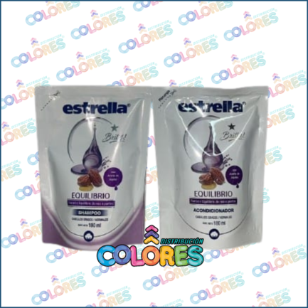 COMBO 6 - ESTRELLA SHAMPOO x180ml + ESTRELLA ACONDICIONADOR x180ml