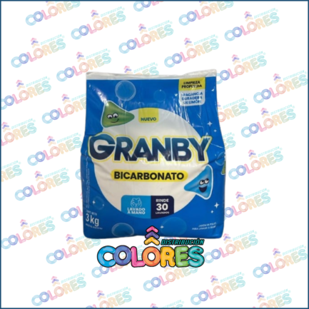COMBO 8 - GRANBY JABÓN EN POLVO x3Kg LAVADO A MANO LIMÓN