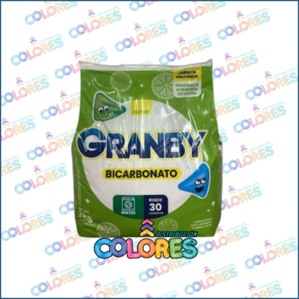 COMBO 7 - GRANBY JABÓN EN POLVO x3Kg MATIC LIMÓN