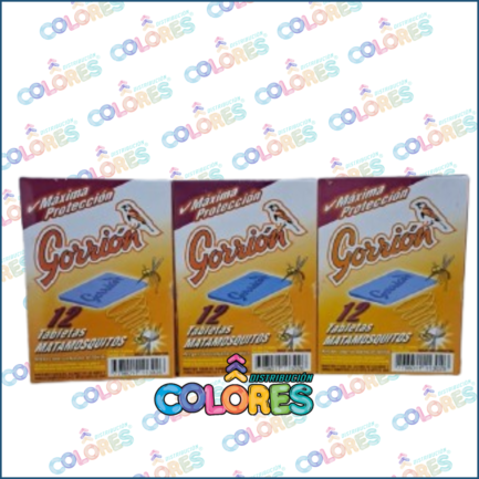 COMBO 14 B - 3 GORRIÓN TABLETAS x12u