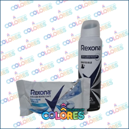 COMBO 6 - REXONA DEO AEROSOL FEMENINO INVISIBLE + REXONA JABÓN DE TOCADOR x120g