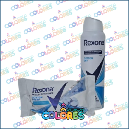 COMBO 4 - REXONA DEO AEROSOL FEMENINO COTTON + REXONA JABÓN DE TOCADOR x120g