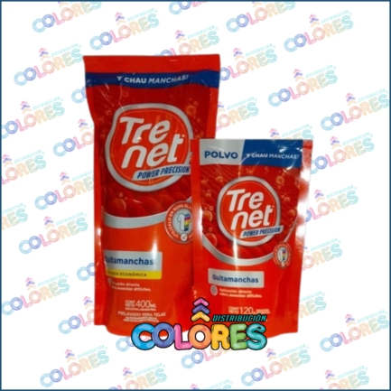 COMBO 21 - TRENET QUITAMANCHAS LÍQUIDO x400ml + TRENET QUITAMANCHAS EN POLVO x120g