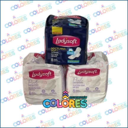 COMBO 20 - 2 LADYSOFT PIEL SENSIBLE x8u + LADYSOFT NOCHE x8u