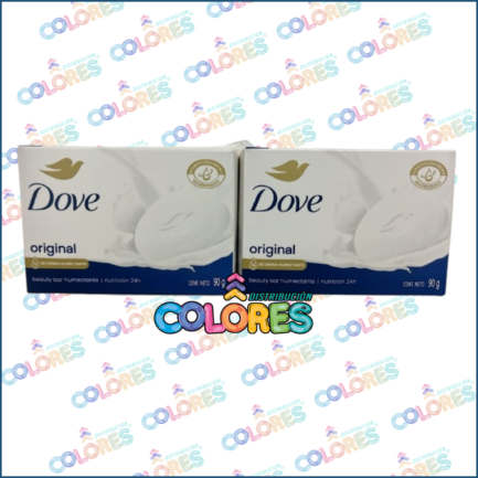 2 Dove jabón de tocador original x90g