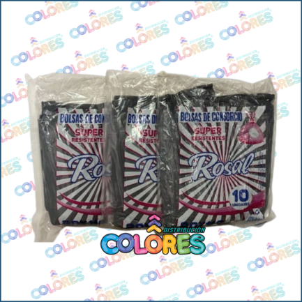 COMBO 15 - 3 ROSAL BOLSAS CONSORCIO 80x110 x10u