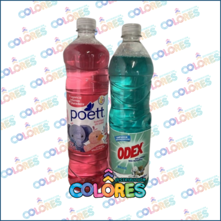 COMBO 13 - ESPECIAL BEBÉ : POETT LIMPIADOR LÍQUIDO x900ml + ODEX LIMPIADOR LÍQUIDO x900ml