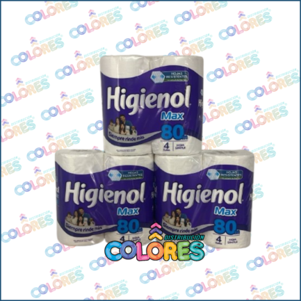COMBO 14 B - 3 HIGIENOL MAX PAPEL HIGIÉNICO 4x80mts