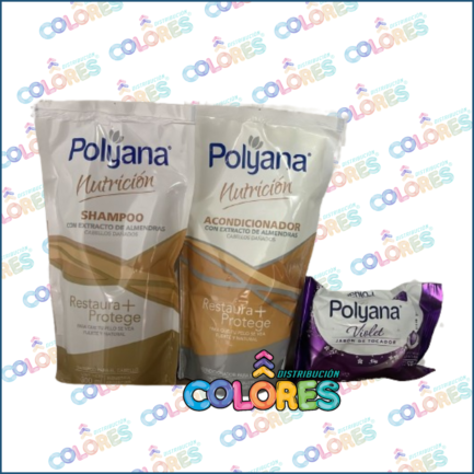 COMBO 20 - PALYANA SHAMPOO + POLYANA ACONDICIONADOR x300ml BALANCE + POLYANA JABÓN DE TOCADOR x120g