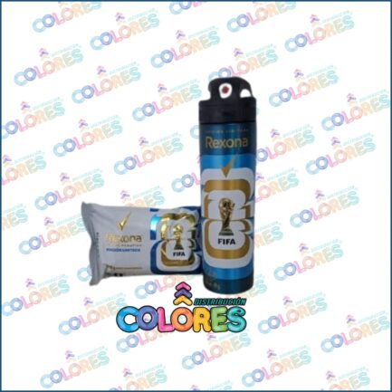 COMBO 15 - REXONA AEROSOL MASCULINO "COPA DEL MUNDO" + REXONA JABÓN DE TOCADOR COPA DEL MUNDO x120g
