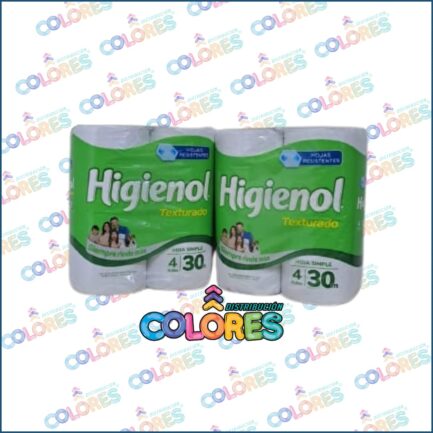 COMBO 10 - 2 HIGIENOL PAPEL HIGIÉNICO TEXTURADO 4x30mts